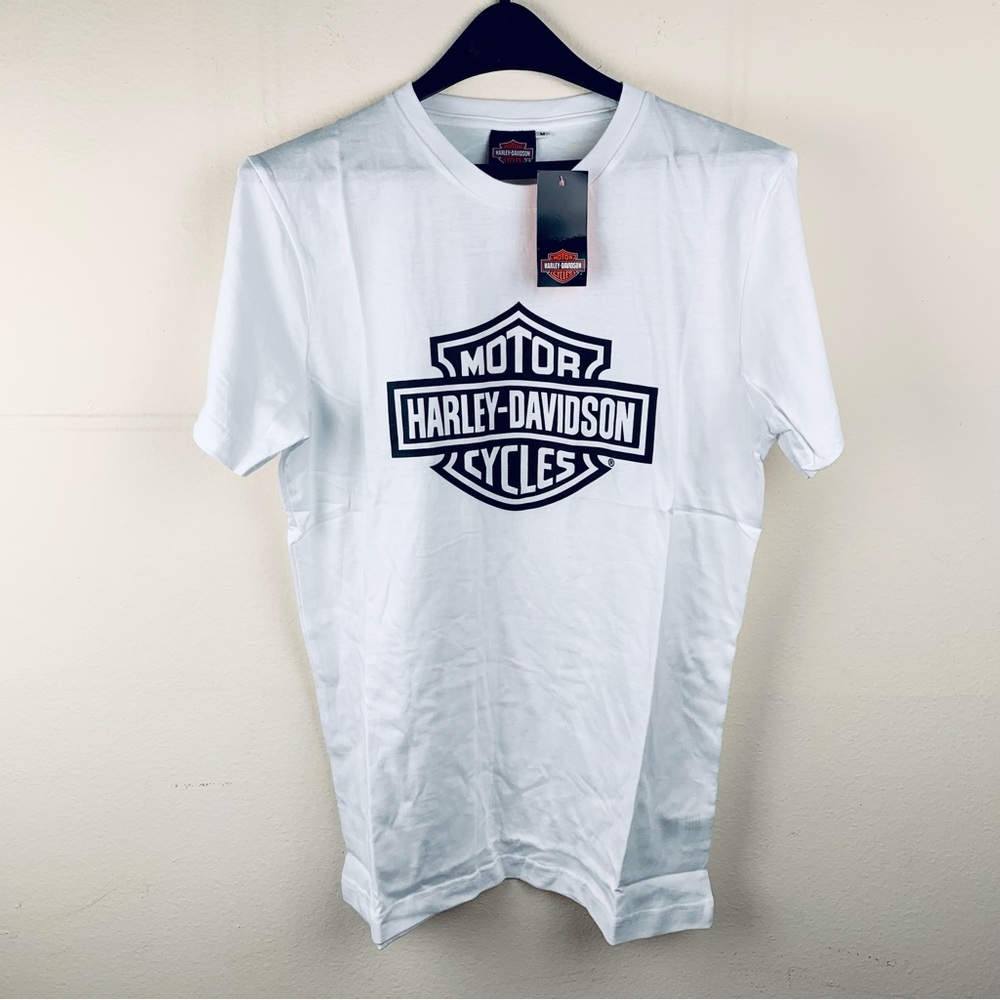 Harley-Davidson White T Shirt Medium Macau Unisex NWT